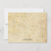 Aquamarin Damask Bow Wedding RSVP Karte (Rückseite)