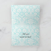 Aquamarin Damask Reittier Karte (Innenseite)
