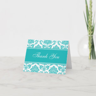 Aquamarin Damask Vielen Dank, Ihre Karten