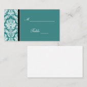 Aquamarin Damask Wedders Platzkarte Holders (Vorne/Hinten)