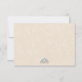 Aquamarin danke flache Karte (Rückseite)