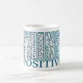 Aquamarin denken Sie positive Tasse (Mittel)