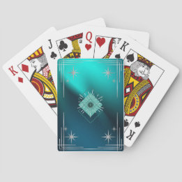 Aquamarin & Diamanten Spielkarten