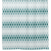Aquamarin Diamond Ombre Duschvorhang (Vorderseite)