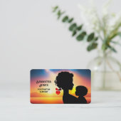 Aquamarin Doula, Berater für Stillzeit Visitenkarte (Stehend Vorderseite)