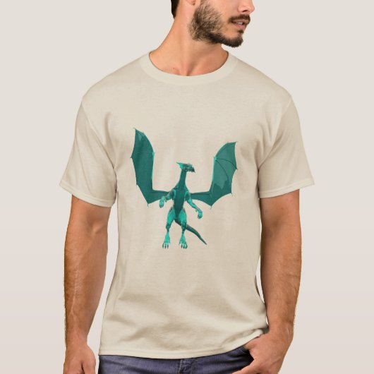Aquamarin Dragon Shirt (Vorderseite)