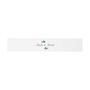 Aquamarin Dragon Wedding Bands Einladungsbanderole