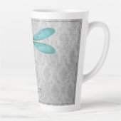 Aquamarin Dragonfly Damask Milchtasse (Rechts)
