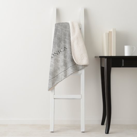 Aquamarin Dragonfly Damask Personalisiert Sherpadecke (Beispiel)