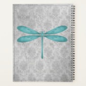 Aquamarin Dragonfly Damask Planer (Rückseite)