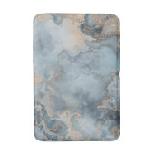 Aquamarin Dusty Blue Gray Beige Modernität Badematte (Vorderseite Vertikal)