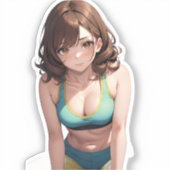 Aquamarin Dynamo Anime Athlete Aufkleber (Vorderseite)