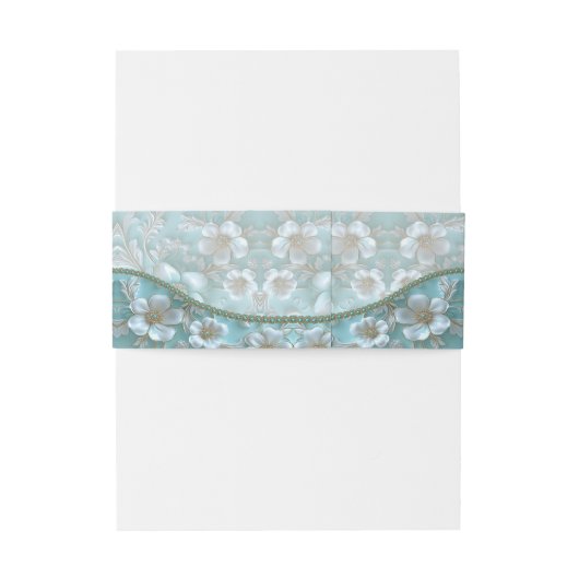 Aquamarin Einladungsbanderole (Rückseitenbeispiel)