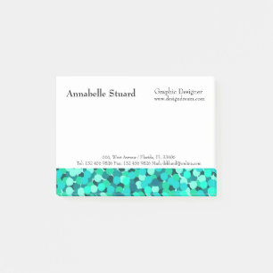 Aquamarin Elegantes modernes, einfaches Business Post-it Klebezettel