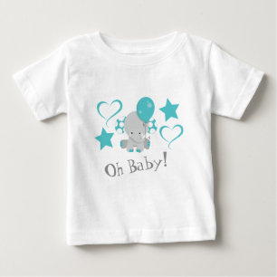 Aquamarin Elephant Balloon Oh Baby Baby T-shirt