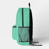 Aquamarin-Farbe Bedruckter Rucksack (Rechts)