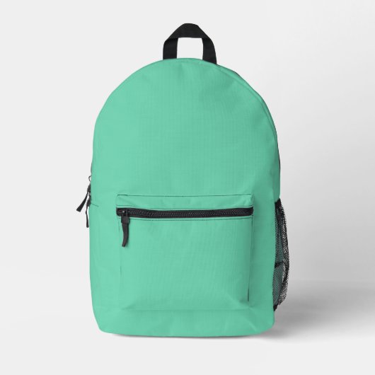 Aquamarin-Farbe Bedruckter Rucksack (Vorderseite)
