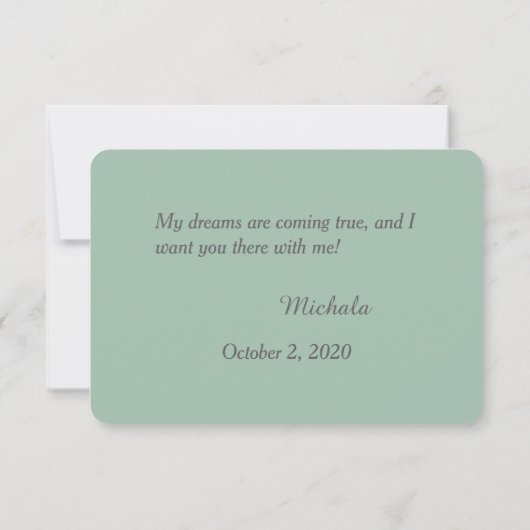 Aquamarin Feather Dreamcatcher Bridesmaid Einladung (Rückseite)