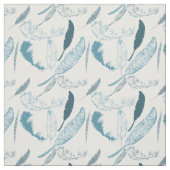 Aquamarin Feathers Stoff (Muster)