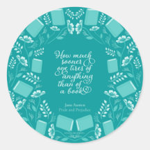 Aquamarin Floral Jane Austen Buchangebot