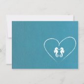 Aquamarin Florida Wedding Foto Vielen Dank Dankeskarte (Rückseite)