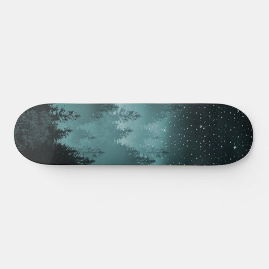 Aquamarin Forest Galaxy Traum #1 #decor #art Skateboard (Horizontal)
