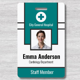 Aquamarin | Foto-ID des Krankenhauses - Krankenpfl Ausweis