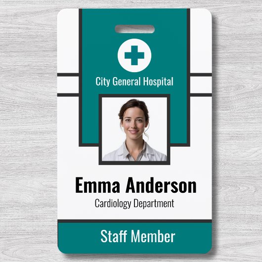 Aquamarin | Foto-ID des Krankenhauses - Krankenpfl Ausweis