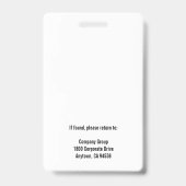 Aquamarin | Foto Mitarbeiter-Logo oder QR CODE-Sic Ausweis (Rückseite)