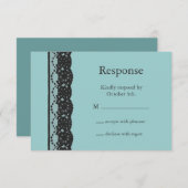 Aquamarin French Lace UAWG RSVP Karte (Vorne/Hinten)