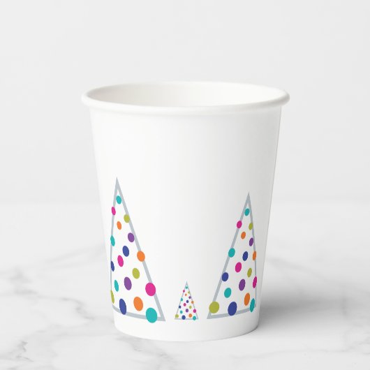 Aquamarin frohe und helle Weihnachten Pappbecher (Rückseite)