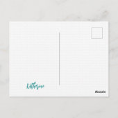 Aquamarin fühle ich mich Knitty Postcard Postkarte (Rückseite)