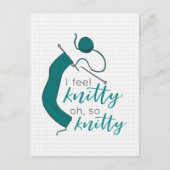 Aquamarin fühle ich mich Knitty Postcard Postkarte (Vorderseite)