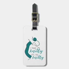 Aquamarin fühle ich mich wie Knitty, so knett. Gepäckanhänger