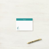 Aquamarin fühle ich mich wie Knitty, so knett. Post-it Klebezettel (Auf Schreibtisch)