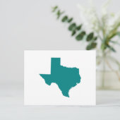 Aquamarin für Texas Postkarte (Stehend Vorderseite)