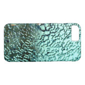 Aquamarin gebrochenes Glas Case-Mate iPhone Hülle (Rückseite (Horizontal))