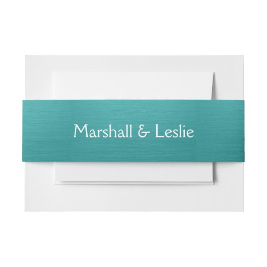 Aquamarin gebürstet einladungsbanderole (Vorderseite Beispiel)