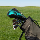 Aquamarin gebürstet golf headcover (In SItu)