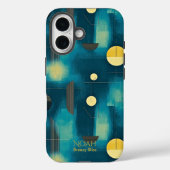 Aquamarin & gelb geometrische Art Phone Case für i (Rückseite)