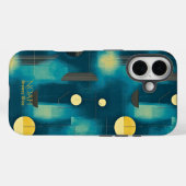Aquamarin & gelb geometrische Art Phone Case für i (Rückseite (Horizontal))