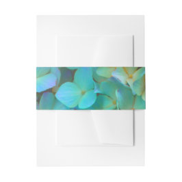 Aquamarin-gelb-rosa Hydrangeas Blume Einladungsbanderole