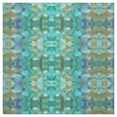 Aquamarin-gelb-rosa Hydrangeas Blume Stoff (Muster)