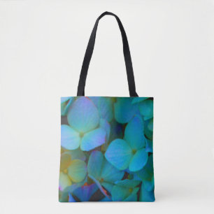Aquamarin-gelb-rosa Hydrangeas Blume Tasche
