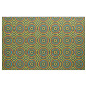 Aquamarin-gelbe, moderne Ethnic Textile Tribal Pri Stoff (Fat Quarter (45,7 x 55,9 cm))
