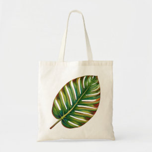 Aquamarin-gelbes tropisches Leaf mit grün grün Tragetasche