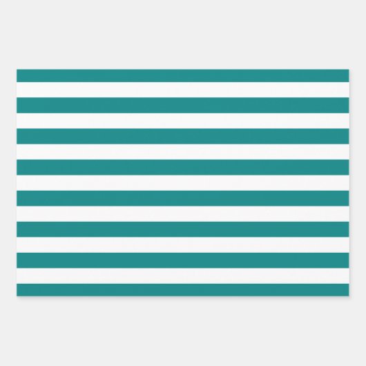 Aquamarin Gemustert Geschenkpapier Set (Vorderseite 2)