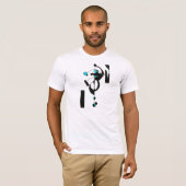 Aquamarin Geo Design Männerwelt-T - Shirt (Vorne ganz)