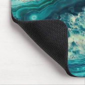 Aquamarin Geode Agate Crystal Benutzerdefinierter Mousepad (Ecke)