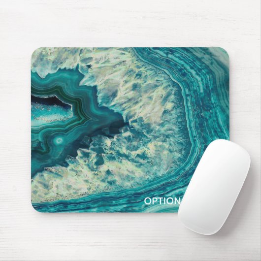 Aquamarin Geode Agate Crystal Benutzerdefinierter Mousepad (Mit Mouse)